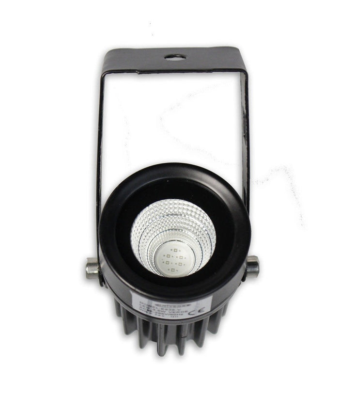 Faretto Led 3,5 W Nero Es38 Staffa Orientabile Esterno Varie Tonalita' Luce Ip65         