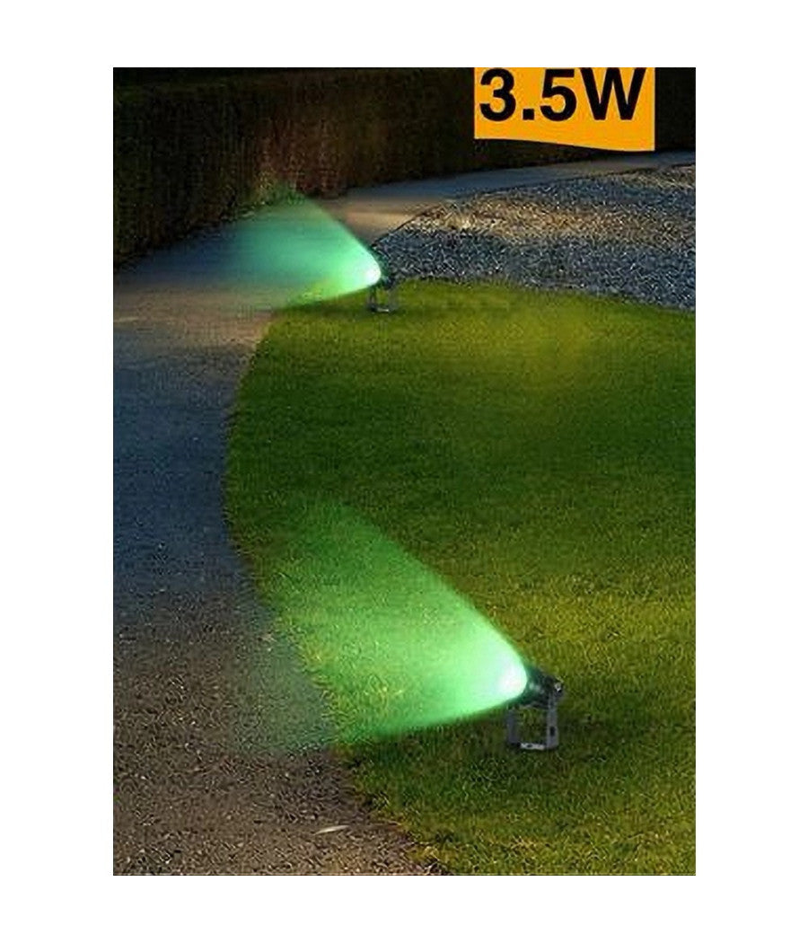 Faretto Led 3,5 W Nero Es38 Staffa Orientabile Esterno Varie Tonalita' Luce Ip65         