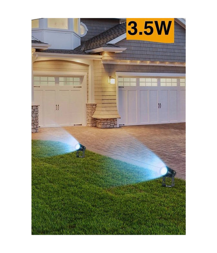 Faretto Led 3,5 W Nero Es38 Staffa Orientabile Esterno Varie Tonalita' Luce Ip65         