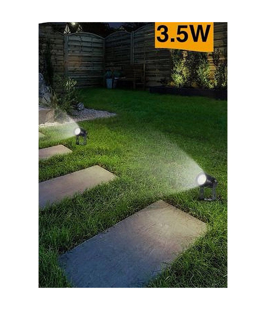 Faretto Led 3,5 W Nero Es38 Staffa Orientabile Esterno Varie Tonalita' Luce Ip65  -bianco Freddo      -