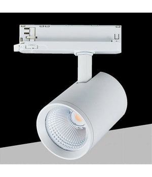 Faretto Led 40 W Per Binario Track Trifase Faro Luce Naturale 4000k Ip20 Pt4-40w  Bianco       