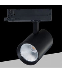 Faretto Led 40 W Per Binario Track Trifase Faro Luce Naturale 4000k Ip20 Pt4-40w  Nero       