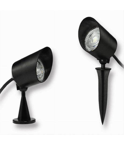 Faretto Led 7w Con Snodo Picchetto Staffa Lampada Per Esterno Segnapassi Ip65 110         