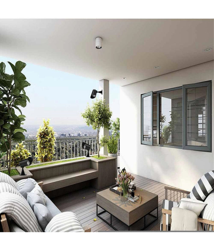 Faretto Led 7w Con Snodo Picchetto Staffa Lampada Per Esterno Segnapassi Ip65 110         