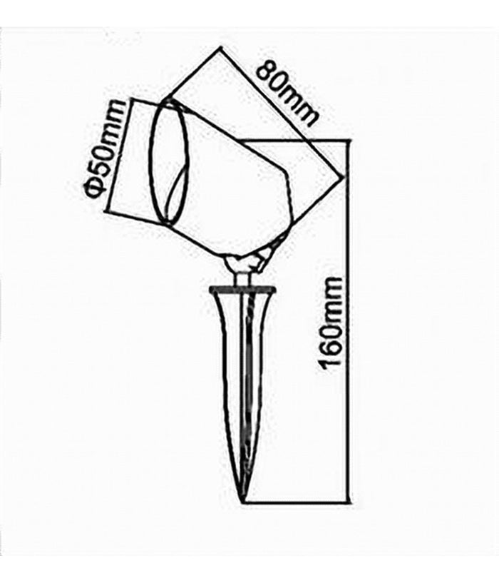 Faretto Led 7w Con Snodo Picchetto Staffa Lampada Per Esterno Segnapassi Ip65 110         