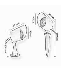 Faretto Led 7w Con Snodo Picchetto Staffa Lampada Per Esterno Segnapassi Ip65 110  -bianco Caldo      -