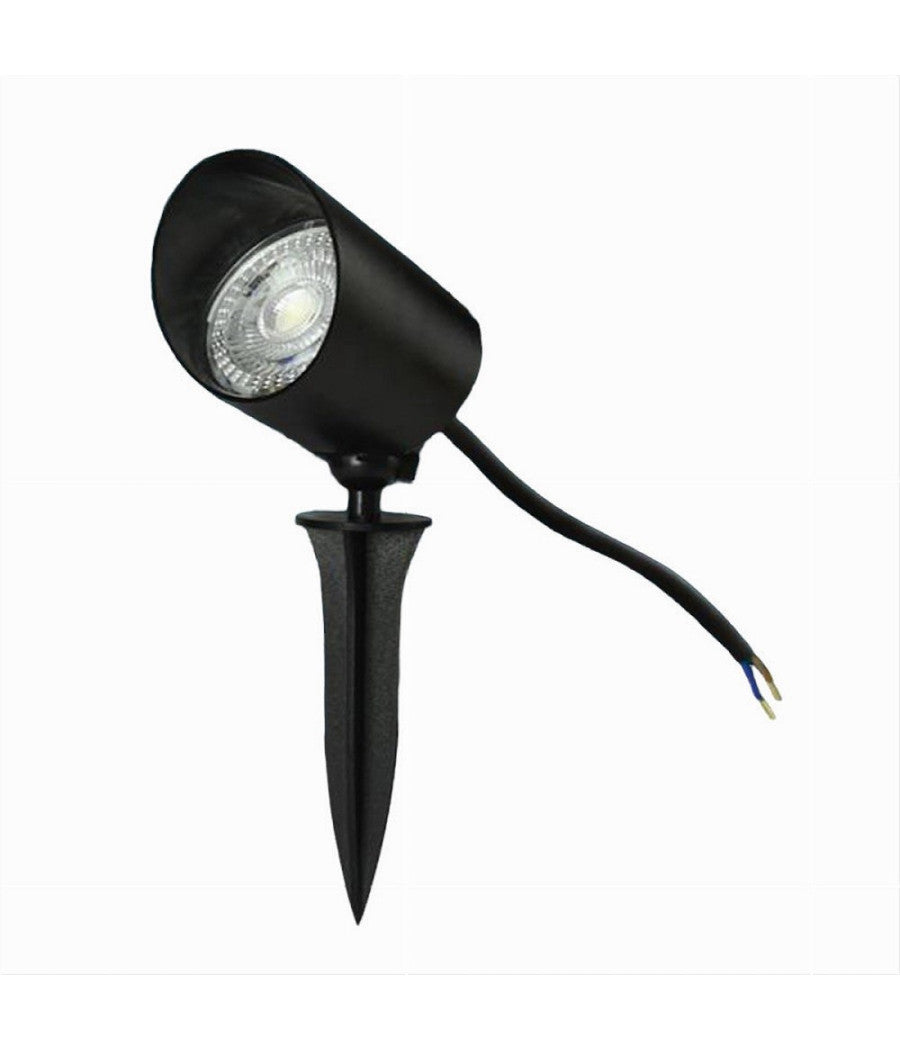 Faretto Led 7w Con Snodo Picchetto Staffa Lampada Per Esterno Segnapassi Ip65 110  -bianco Caldo      -