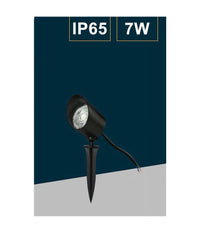 Faretto Led 7w Con Snodo Picchetto Staffa Lampada Per Esterno Segnapassi Ip65 110  -bianco Caldo      -