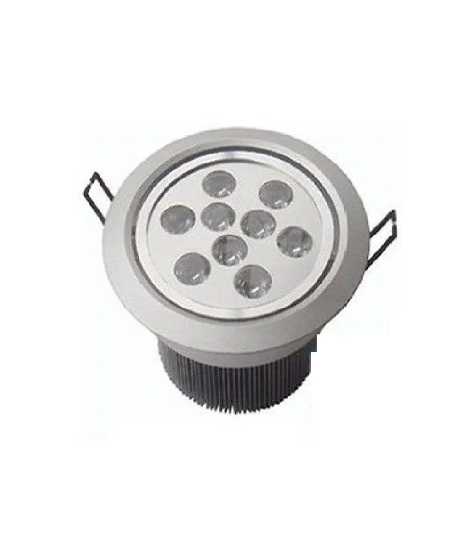 Trade Shop - Faretto Led 9w Ad Incasso Orientabile Spot A Molle Con Alette Luce 220v Driver - -bianco Caldo      -