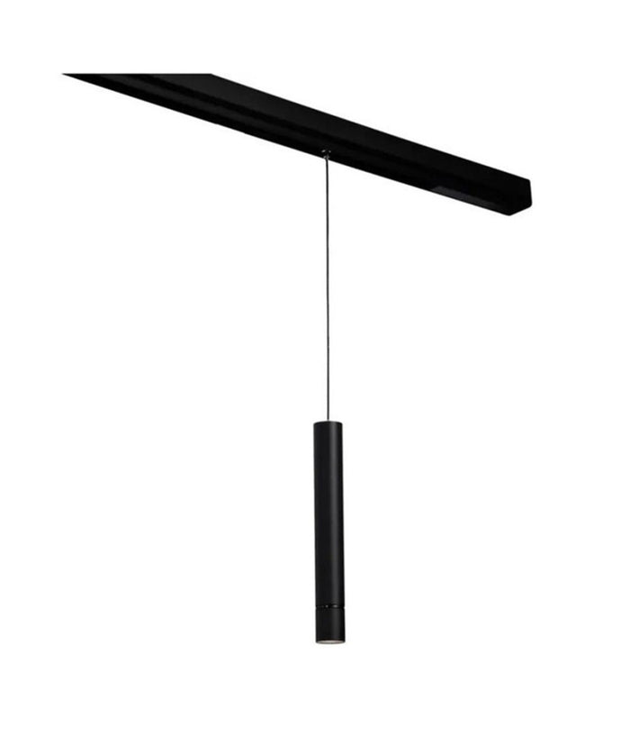 Faretto Led A Cilindro 8w Nero Per Binario Magnetico 48v Luce 3000k 4000k Cob-40         