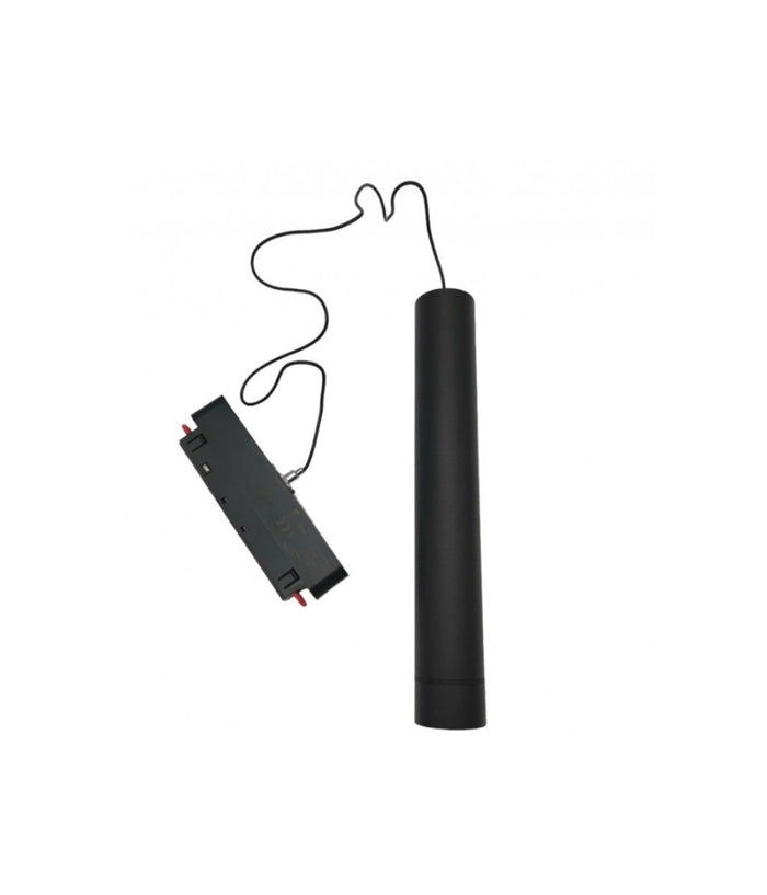 Faretto Led A Cilindro 8w Nero Per Binario Magnetico 48v Luce 3000k 4000k Cob-40  -bianco Naturale      -