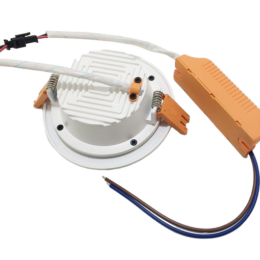 Faretto Led a Pannello Tondo da Incasso 10w 3000k Luce Calda (D 118 mm)