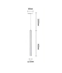 Faretto Led A Sospensione 3 W Cilindro Per Binario Track Monofase Lampada Lp-80  Bianco       