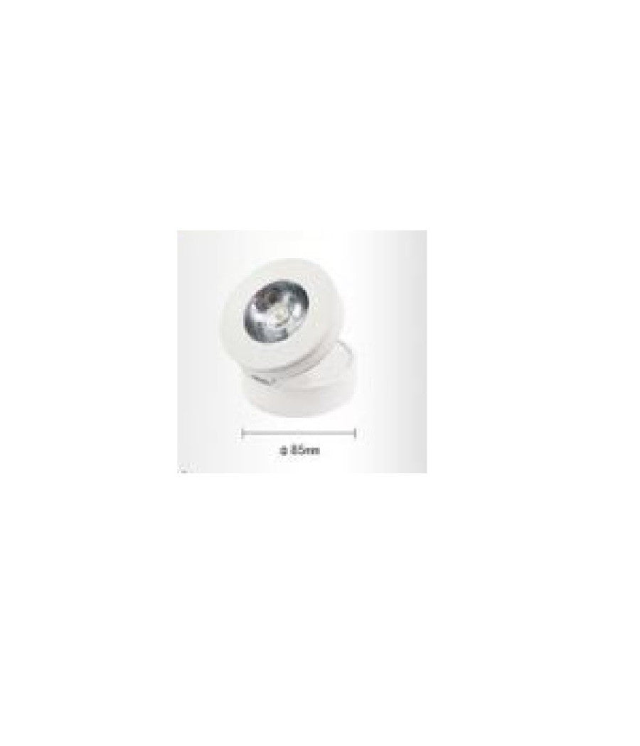 Faretto Led A Superficie Orientabile 7w Luce Naturale Fredda Calda Bianco F-7w-b         