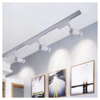 Faretto Da Binario Led Cob 30 W Bianco Faro Soffitto Proiettore Luce F-30w-07ac  -bianco Caldo      -