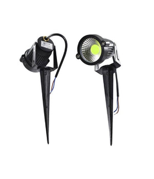 Faretto Led Cob 5 W Picchetto Esterno Giardino Es06 Luce 4000k 6500k 3000k Verde  -bianco Caldo      -