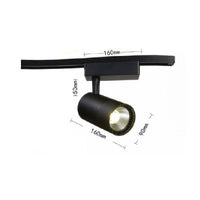 Trade Shop - Faretto Led Cob Con Binario 30w Lampada Pista Luce Fredda Naturale Calda F30w-9h -