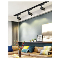 Trade Shop - Faretto Led Cob Con Binario 30w Lampada Pista Luce Fredda Naturale Calda F30w-9h -