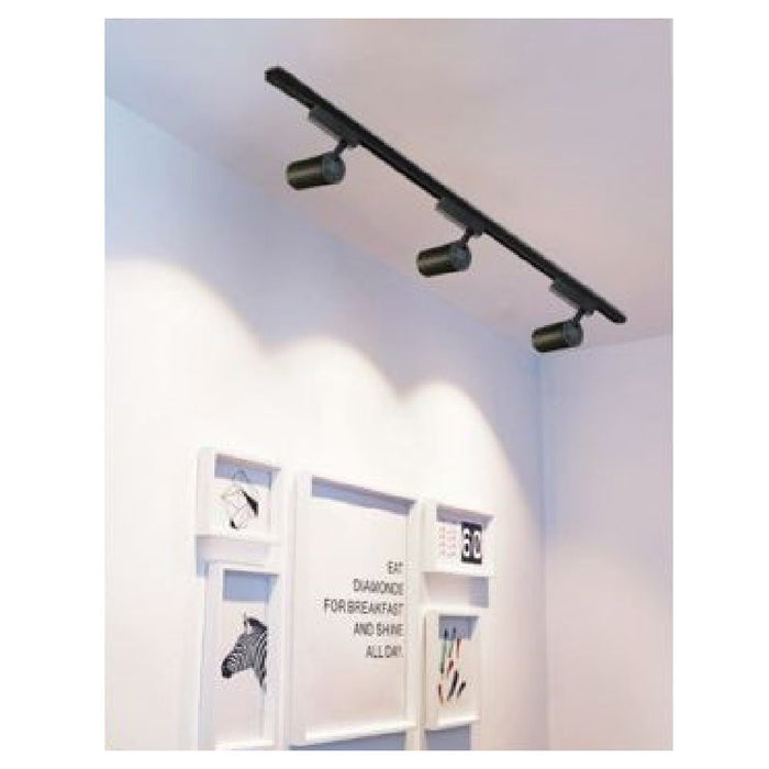 Trade Shop - Faretto Led Cob Con Binario 30w Lampada Pista Luce Fredda Naturale Calda F30w-9h -