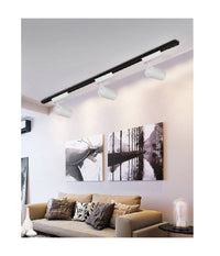 Faretto Led Cob Con Binario 30w Lampada Pista Luce Naturale Fredda Calda F30w-9a  -bianco Naturale      -