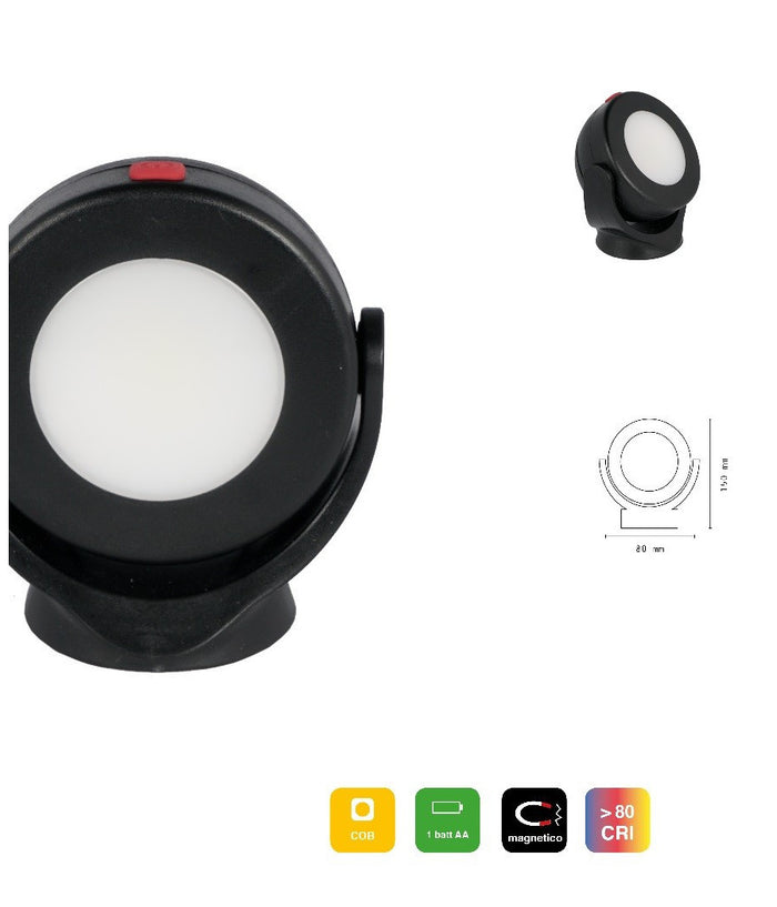 Faretto Led Cob Da Campeggio Casa Auto Lampada Portatile Con Magnete Dt-2110         