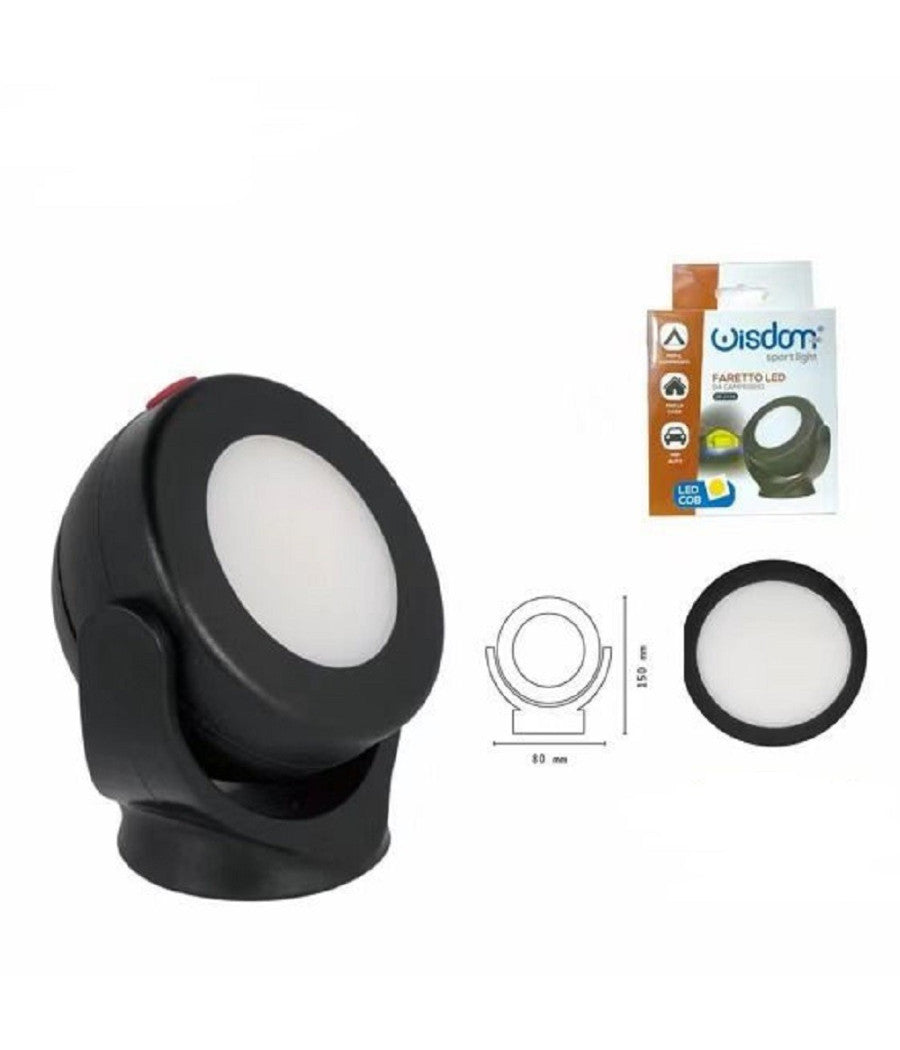 Faretto Led Cob Da Campeggio Casa Auto Lampada Portatile Con Magnete Dt-2110         