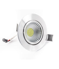 Faretto Led Cob Incasso Da 3w 5w 7w 12w 20w 30w Con Molle Alette Alta Potenza  Silver-bianco Freddo-10 Watt      