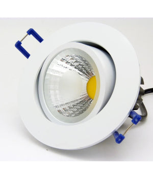 Faretto Led Cob Incasso Da 3w 5w 7w 12w 20w 30w Con Molle Alette Alta Potenza  Bianco-bianco Freddo-30 Watt      