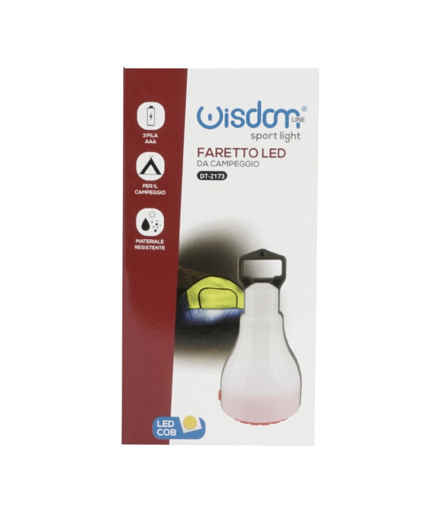 Faretto Led Cob Lanterna Da Campeggio Appendibile Torcia Lampada Calamita Dt2173         