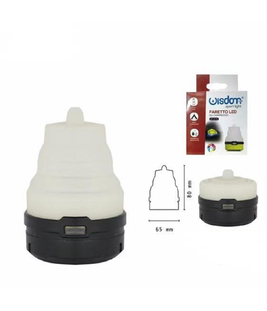 Faretto Led Da Campeggio Rgb 7 Colori Luce Appendibile Richiudibile Ip20 Dt-2175         