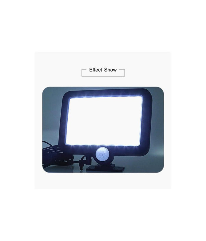 Faretto Led Da Esterno Con Pannello Solare Con Sensore Di Movimento Telecomando         