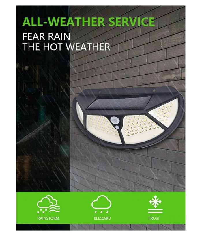 Faretto Led Da Esterno Con Pannello Solare Sensore Di Movimento Crepuscolare 6pz         