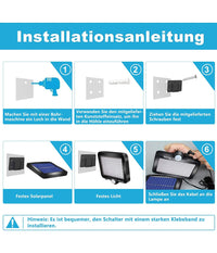 Faretto Led Da Esterno Con Pannello Solare Sensore Di Movimento Crepuscolare         