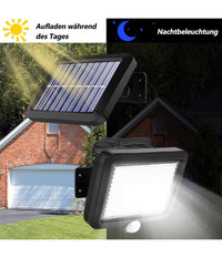 Faretto Led Da Esterno Con Pannello Solare Sensore Di Movimento Crepuscolare         