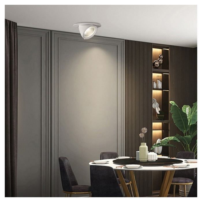 Trade Shop - Faretto Led Da Incasso 40w 4400lm Bianco Orientabile Luce 3000k-6500k Ip20 00779         