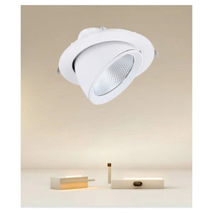 Trade Shop - Faretto Led Da Incasso 40w 4400lm Bianco Orientabile Luce 3000k-6500k Ip20 00779         