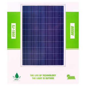 Trade Shop - Faretto Led Esterno Con Pannello Energia Solare 800 W Batteria 12 Ore Faro Ip67         