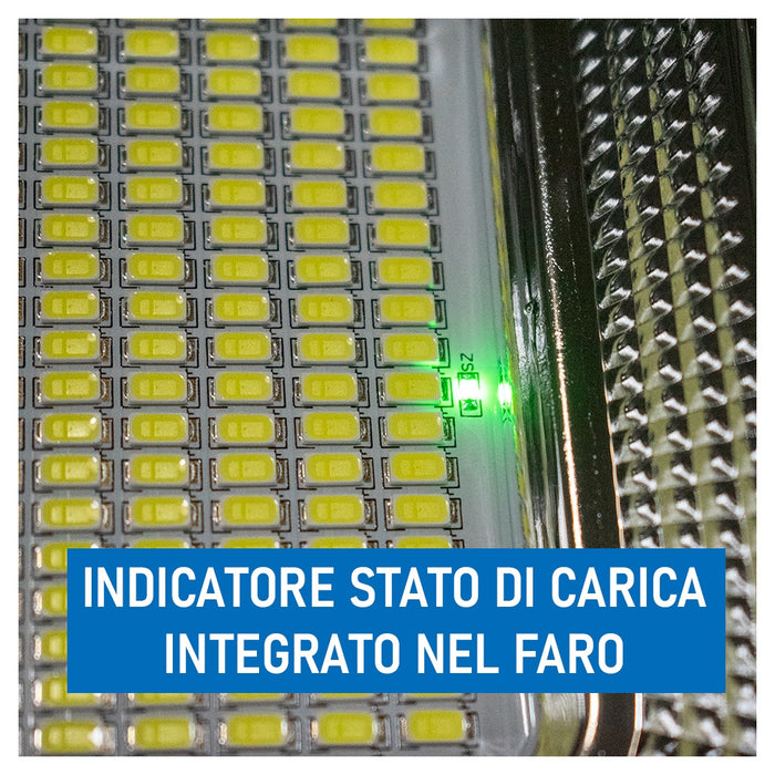 Trade Shop - Faretto Led Esterno Con Pannello Energia Solare 800 W Batteria 12 Ore Faro Ip67         