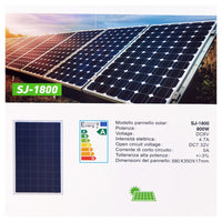Trade Shop - Faretto Led Esterno Con Pannello Energia Solare 800 W Batteria 12 Ore Faro Ip67         