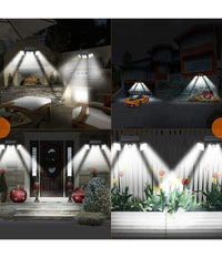 Faretto Led Esterno Con Pannello Solare E Sensore Di Movimento Crepuscolare Ip65         