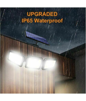 Faretto Led Esterno Con Pannello Solare E Sensore Di Movimento Crepuscolare Ip65         