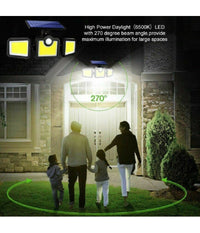 Faretto Led Esterno Con Pannello Solare E Sensore Di Movimento Crepuscolare Ip65         