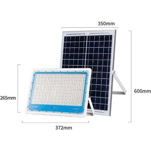 Faretto Led Esterno con Pannello Solare, Faro a Led da Giardino 1000w con Sensore Crepuscolare