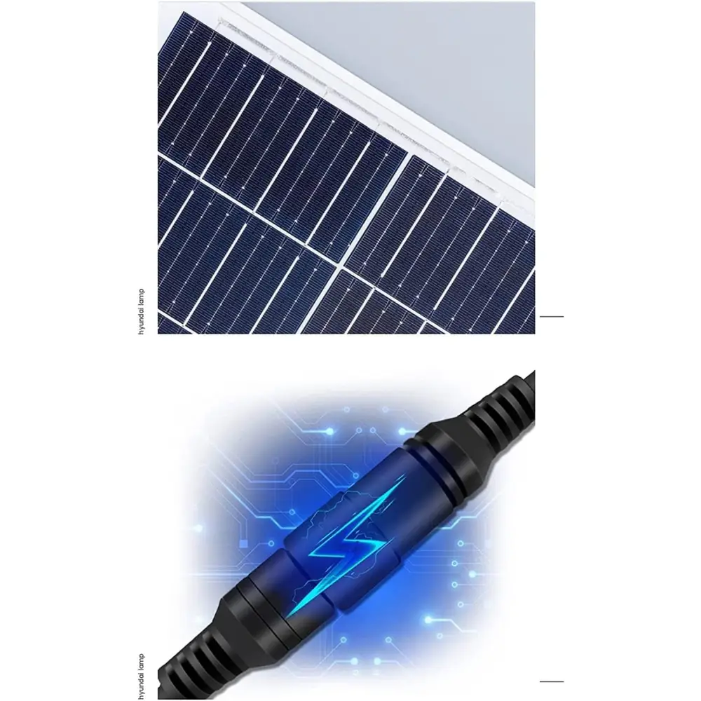 Faretto Led Esterno con Pannello Solare, Faro a Led da Giardino 1000w con Sensore Crepuscolare