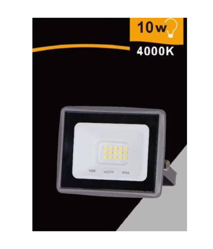 Faretto Led Faro 10watt 900 Lm Ip65 Grigio Luce Naturale Calda Fredda Ek02-10w-g         