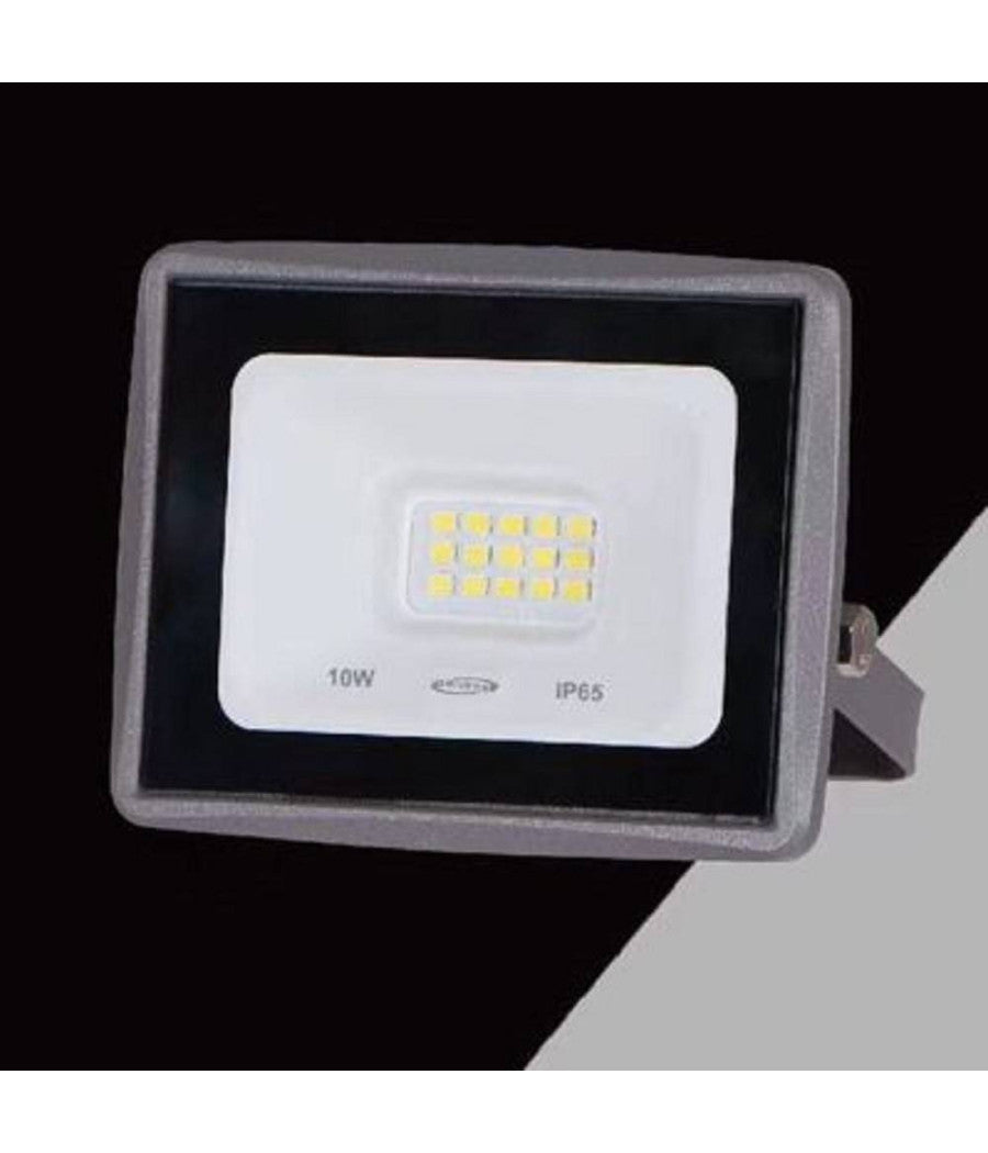 Faretto Led Faro 10watt 900 Lm Ip65 Grigio Luce Naturale Calda Fredda Ek02-10w-g         