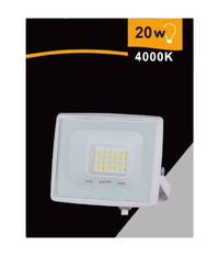 Faretto Led Faro 20 W 1800 Lm Ip65 Bianco Luce Calda Naturale Fredda Ek02-20w-b         
