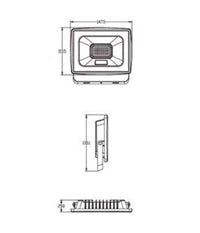 Faretto Led Faro 30 Watt 2700lm Ip65 Nero Luce Calda Fredda Naturale Ek02-30w-n         