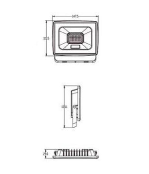 Faretto Led Faro 30 Watt 2700lm Ip65 Nero Luce Calda Fredda Naturale Ek02-30w-n         