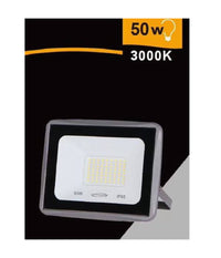Faretto Led Faro 50watt 4500lm Ip65 Grigio Luce Calda Naturale Fredda Ek02-50w-g         